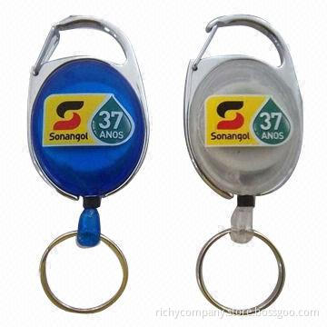 Badge Reel, Made of ABS + Zinc Alloy Materials